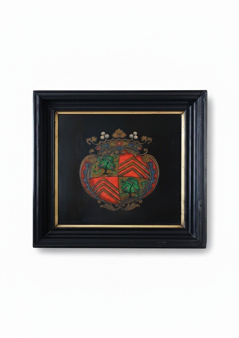 Large 19th Century Florentine Heraldic Pietra Dura Plaque, Allegory Of Peace, C.1890