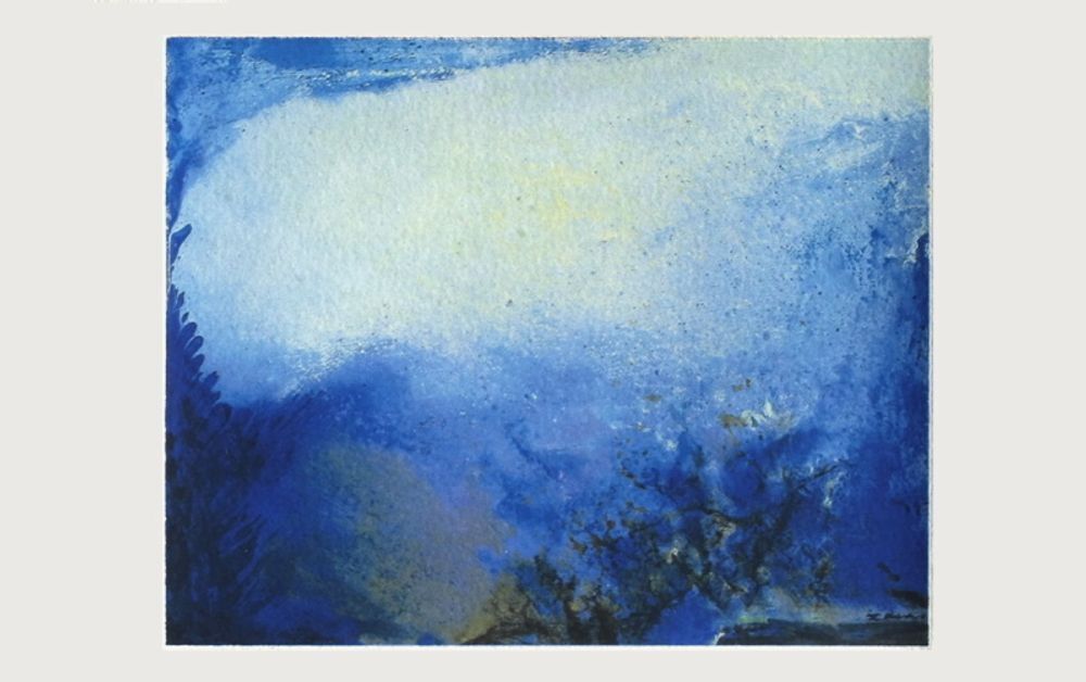赵无极 Zao Wou Ki Screenprint Composition Paris 1994
