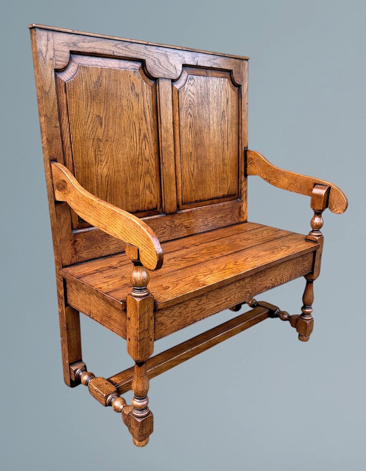 Oak Settle / Oak Hall Seat / Oak Hall Bench photo vinterior