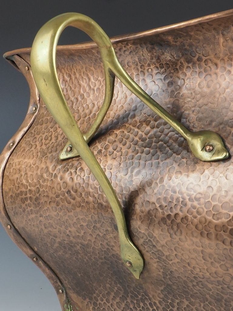photo for sale Art Nouveau Copper Planter / Jardinere / Fireside Bucket