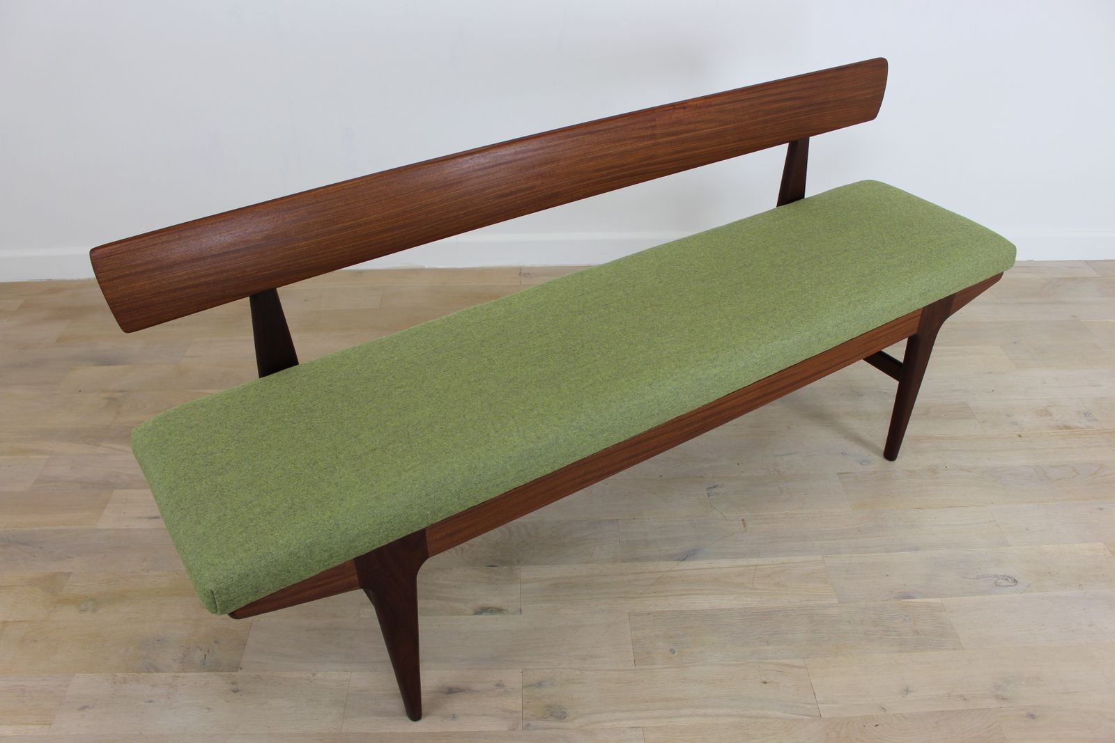 A Younger Afrormosia Teak Bench Designed By John Herbert