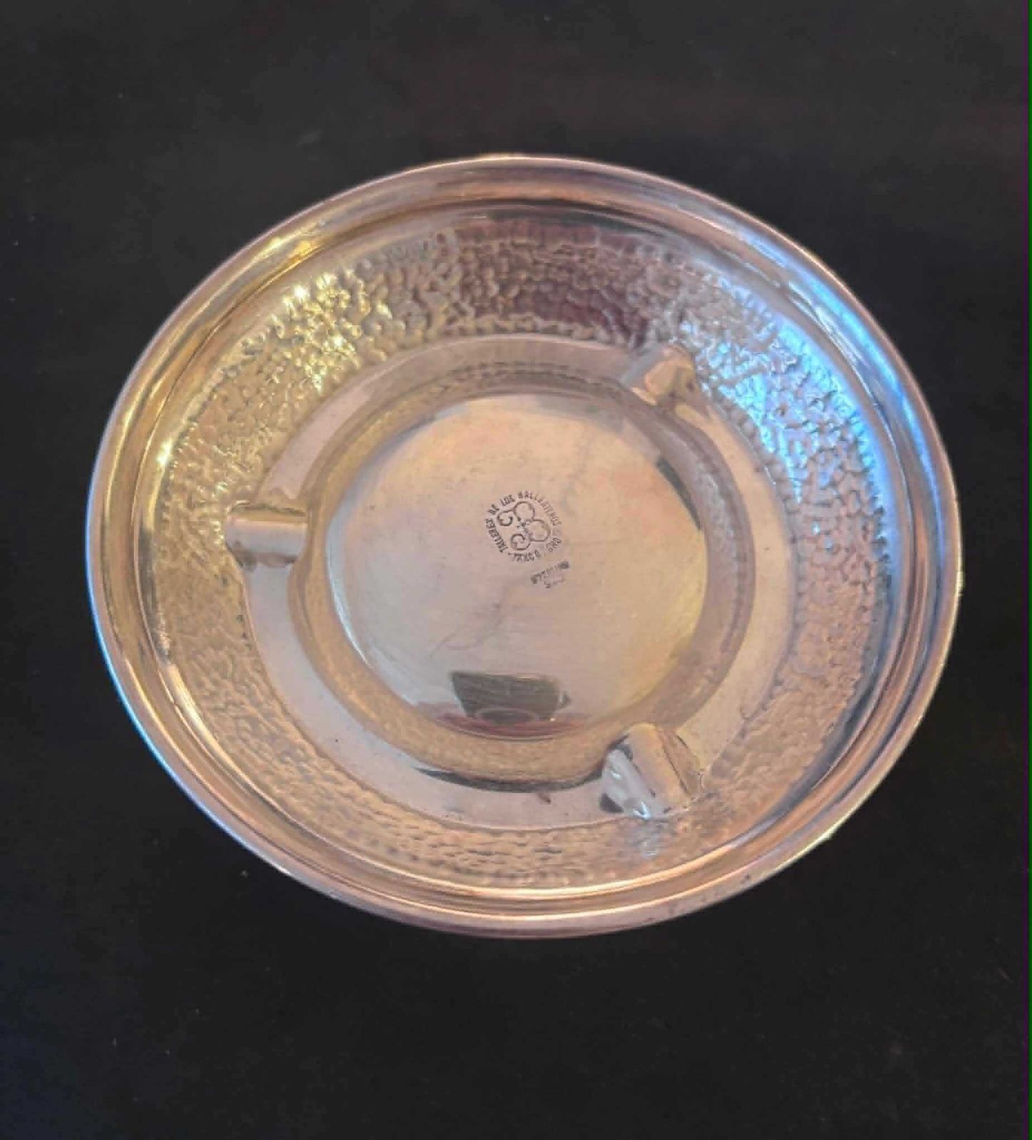 Woonaccessoires Zilveren 925 Ashtray Vintage Los Ballesteros Taxco Sterling Zilver Gehamerd Mexicaans Zilver Ringenschaaltje, Sleutelschaal, Catchall, 90 Gram photo