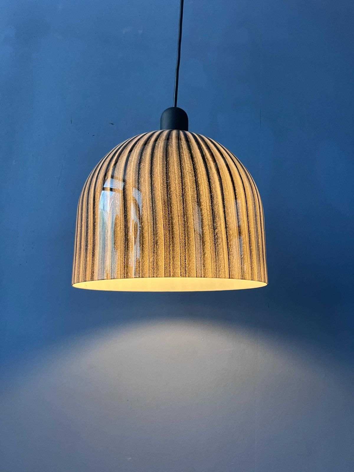 Mid Century Glazen Hanglamp Van Peill & Putzler