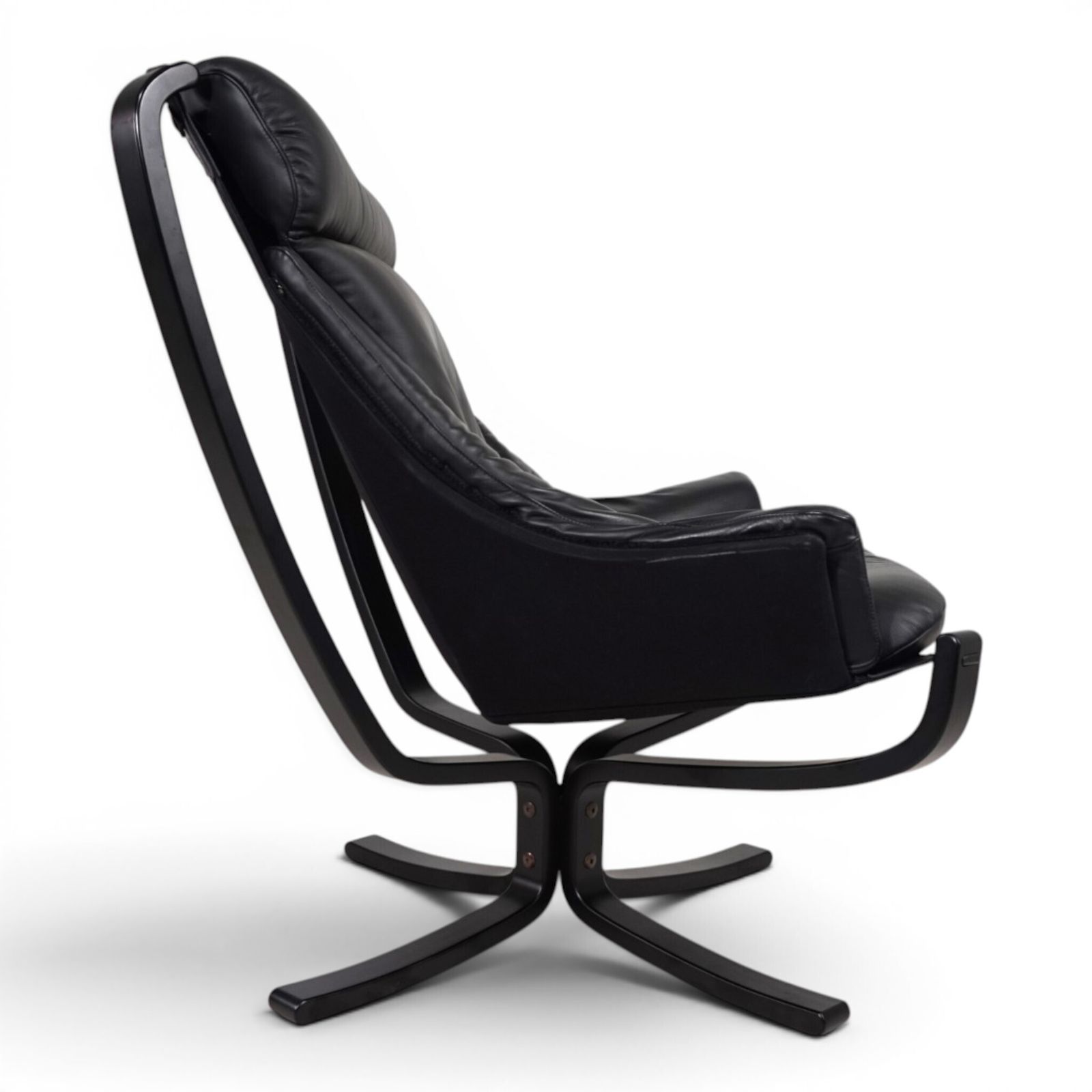 photo vintage Poltrona Frau Viking Leather Lounge Chair By Sigurd Resell, 1970