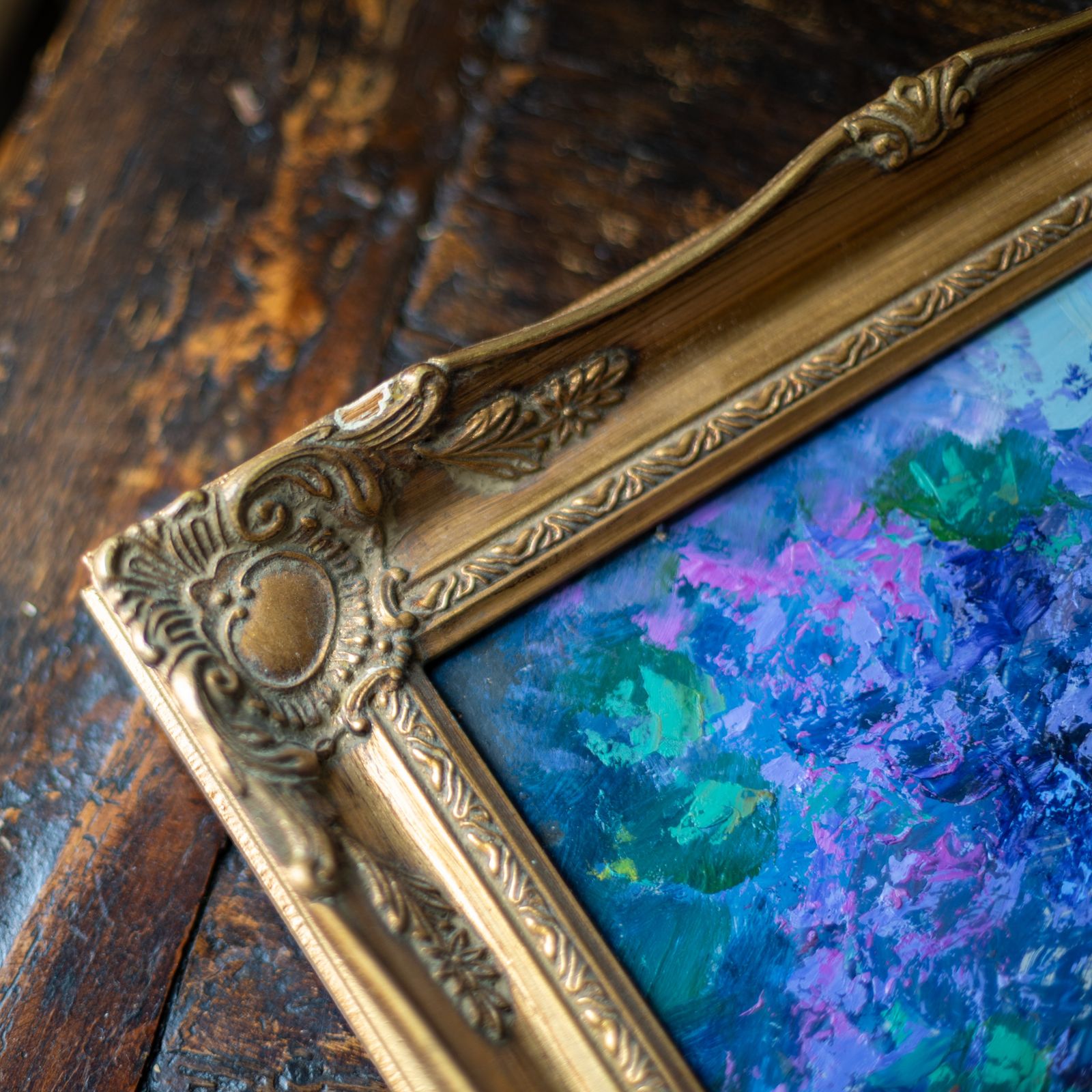 photo furniture Vintage Original Oil Painting "Lilac" By Vladimir Kisilyov   Framed Floral Still Life