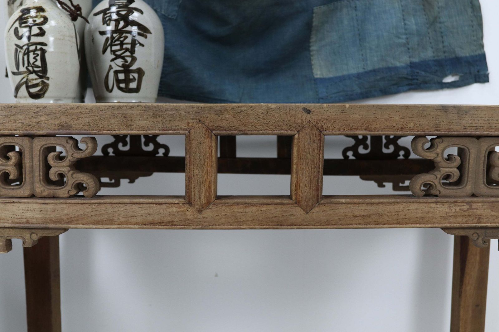 Chinese Qing Dynasty Elm Alter Table With Brass Staples photo buy