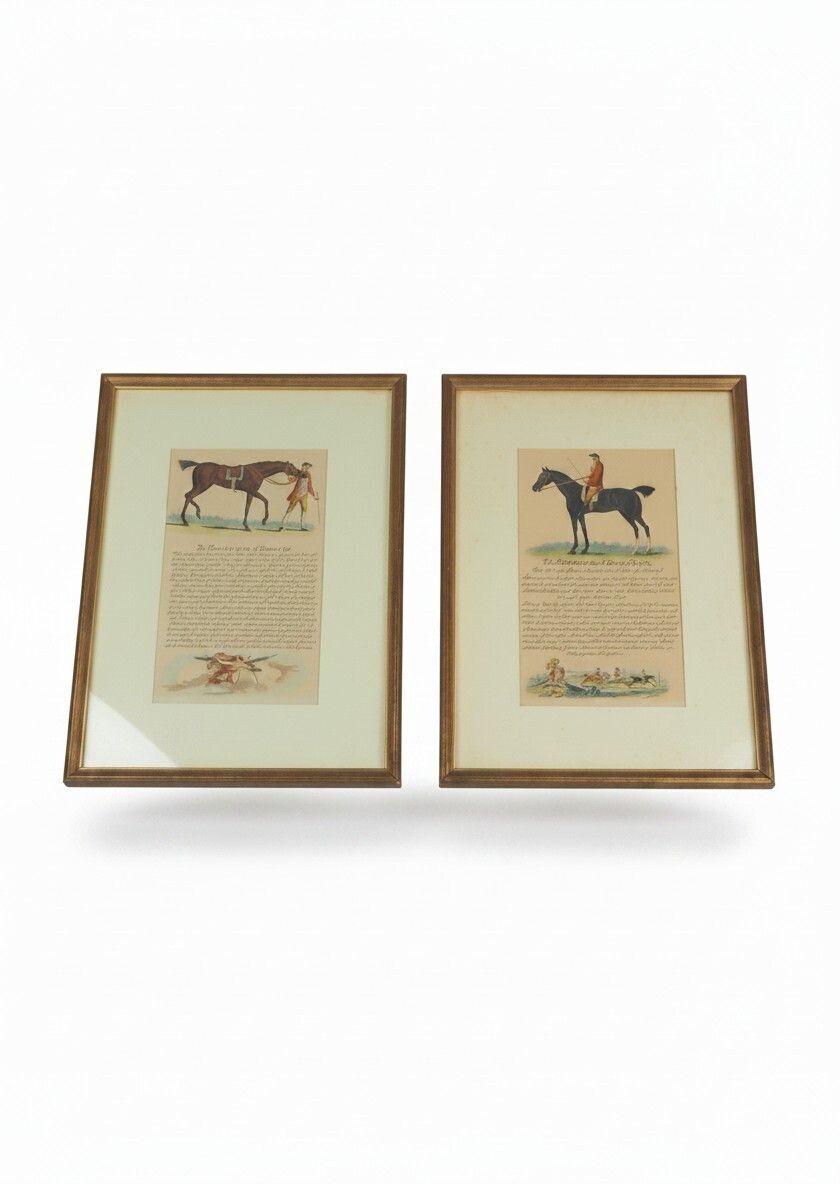 Two 19th Century Engravings “The Sportsman’s Pocket Companion” By James Roberts And Engraved By Henry Roberts
