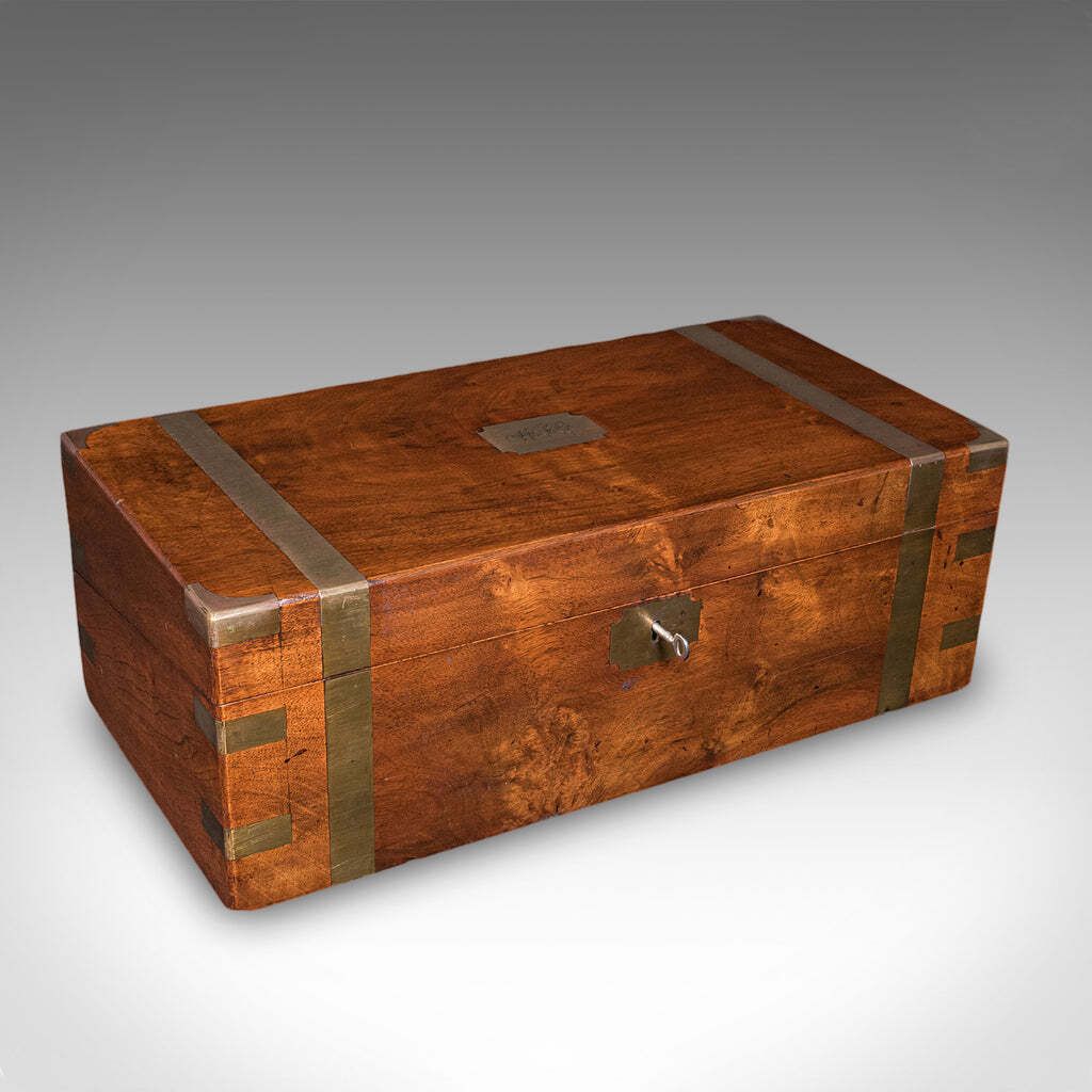 Antique Writing Slope, English, Walnut, Correspondence Box, Regency, Circa 1825 photo furniture