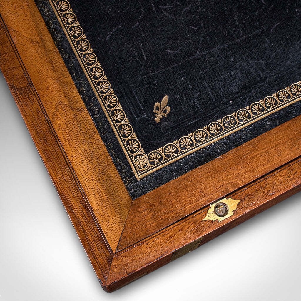 Home Decor Antique Writing Slope, English, Walnut, Correspondence Box, Regency, Circa 1825 photo