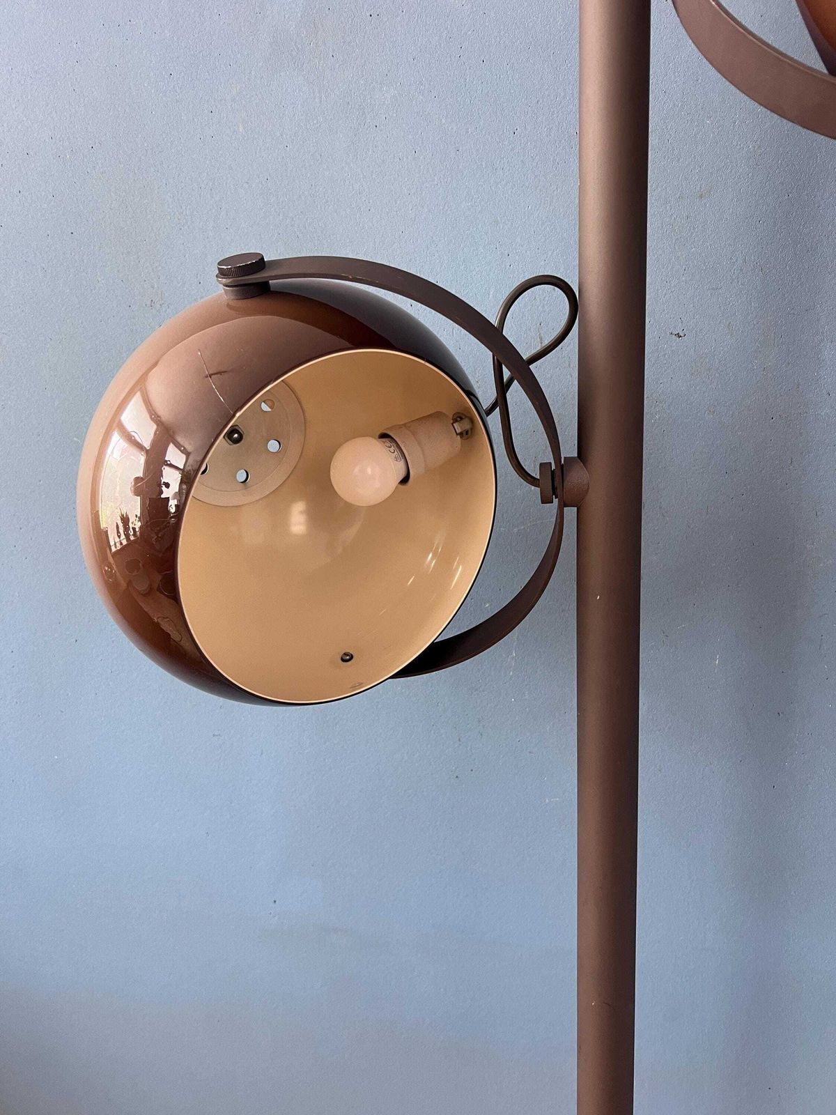 photo furniture Herda Staande Lamp   Mushroom Vloerlamp   Bruin Mid-Century