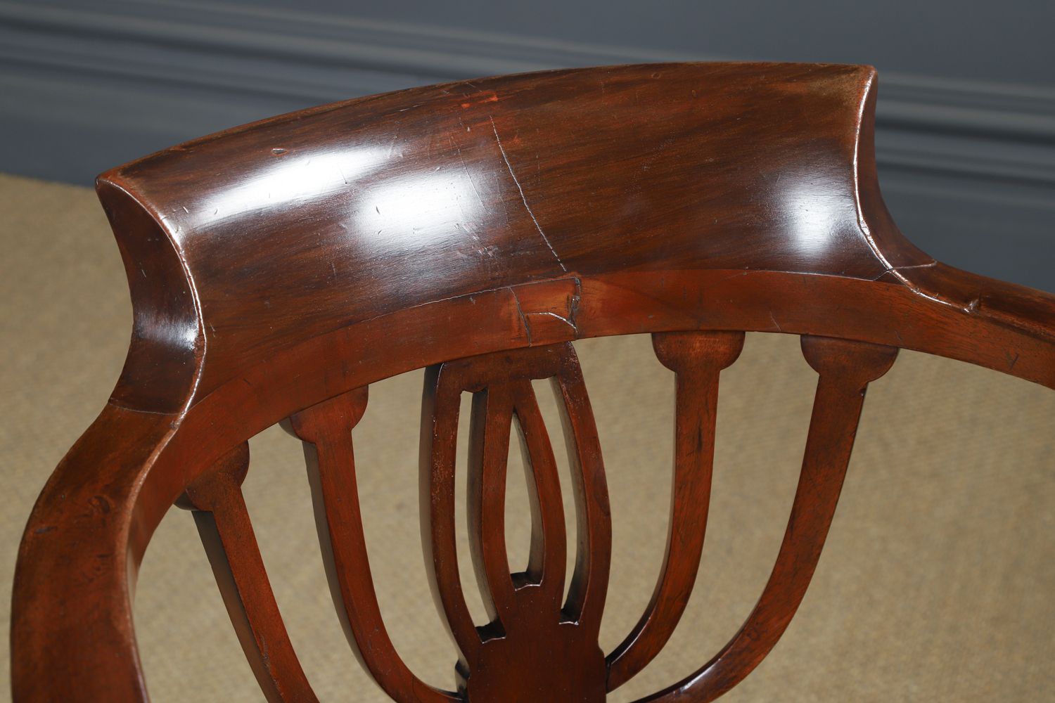 English Victorian Mahogany Swivel Office Desk Chair (Circa 1880) photo Furniture
