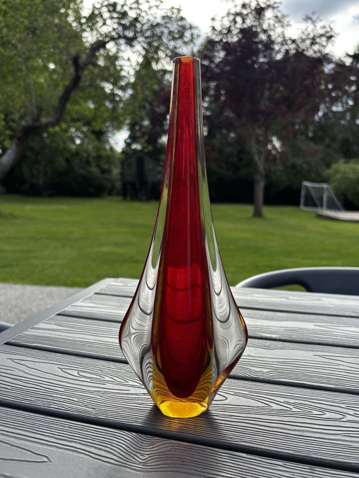 Murano Glass Sommerso Vase. photo for sale