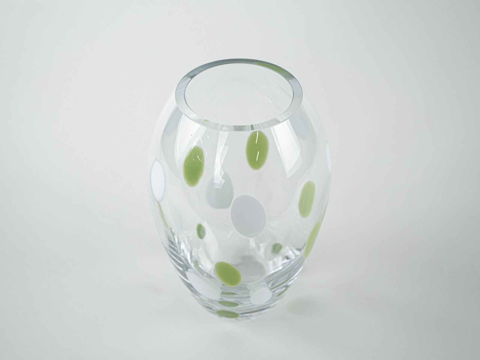 Polka Dot Glass Vase, Danish Design, 1970s, Made In Denmark photo Home Decor