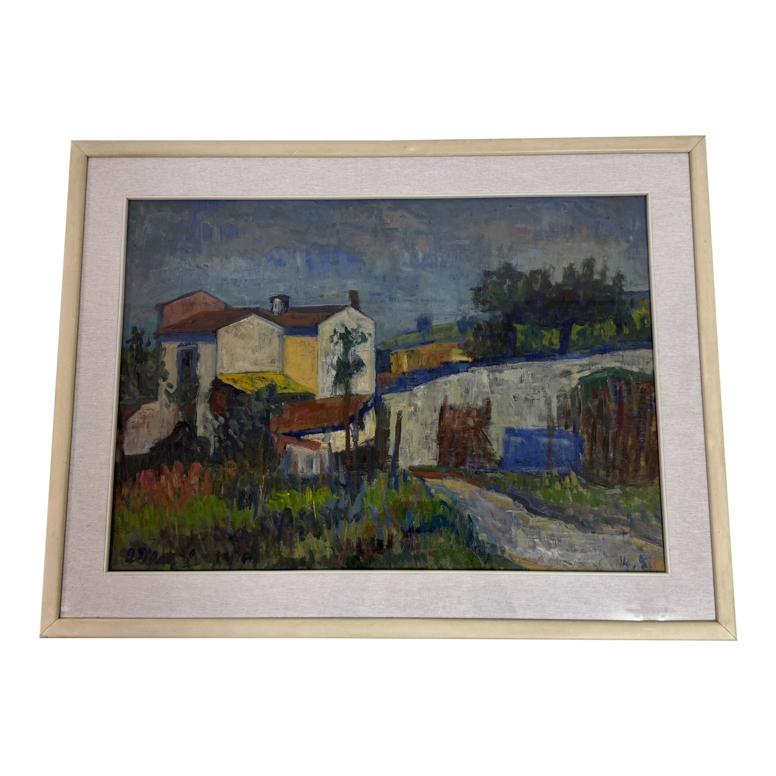 Italian School, Mid 20th Century Painting  – Rural Farmstead Landscape