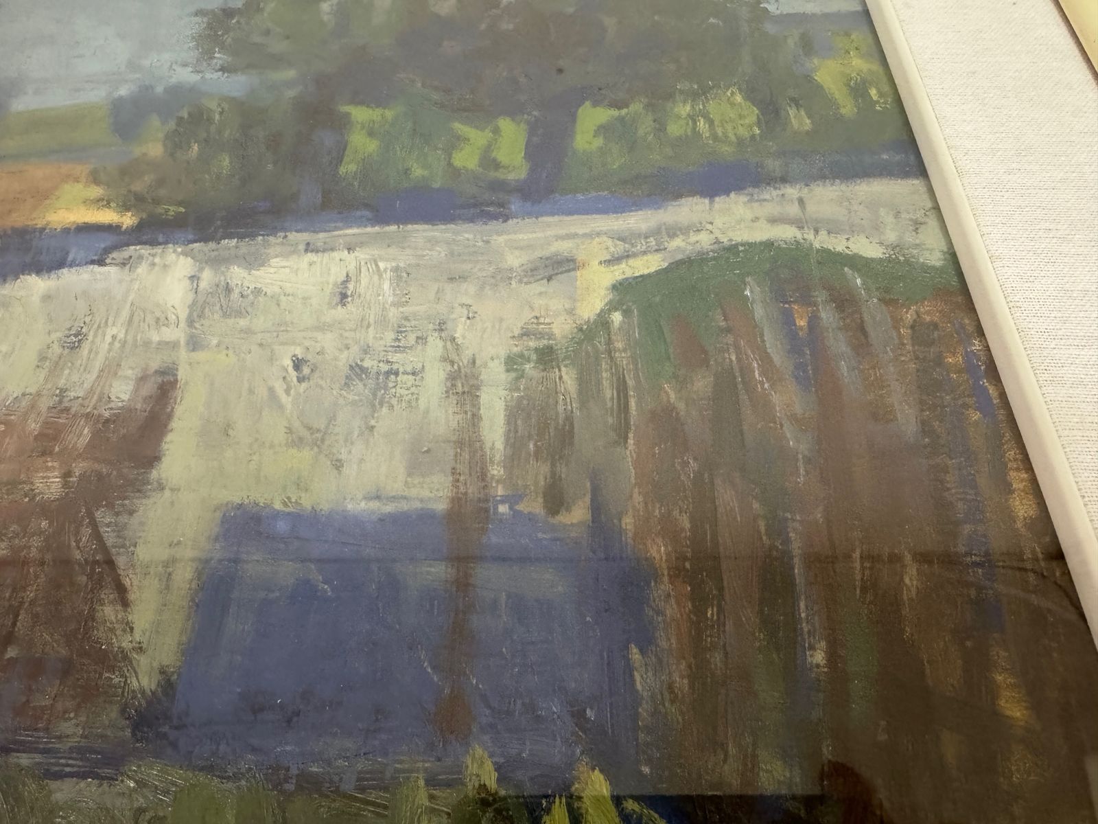 photo furniture Italian School, Mid 20th Century Painting  – Rural Farmstead Landscape