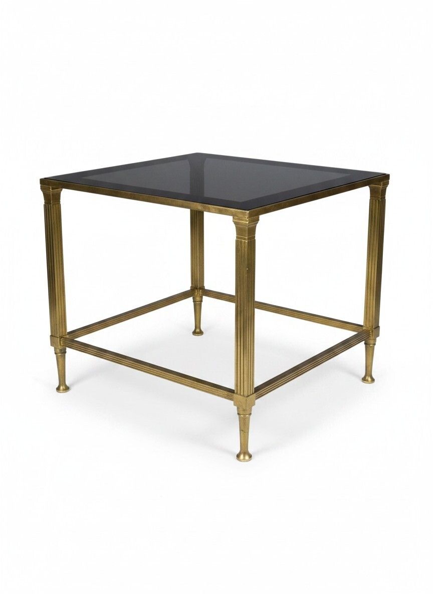 Mid Century Brass Coffee / Side Table