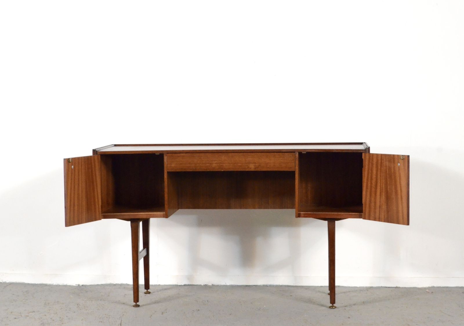 Midcentury Meredew Desk In Walnut And Brass. photo furniture