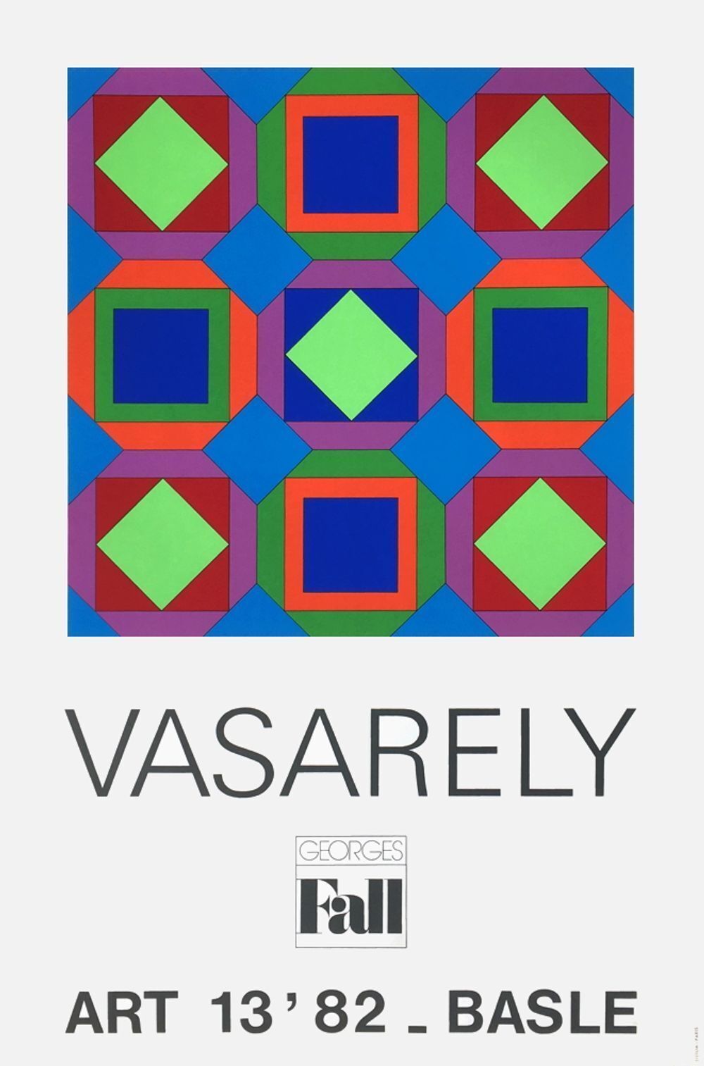 Victor Vasarely Poster Expo 82   Art Basel 82