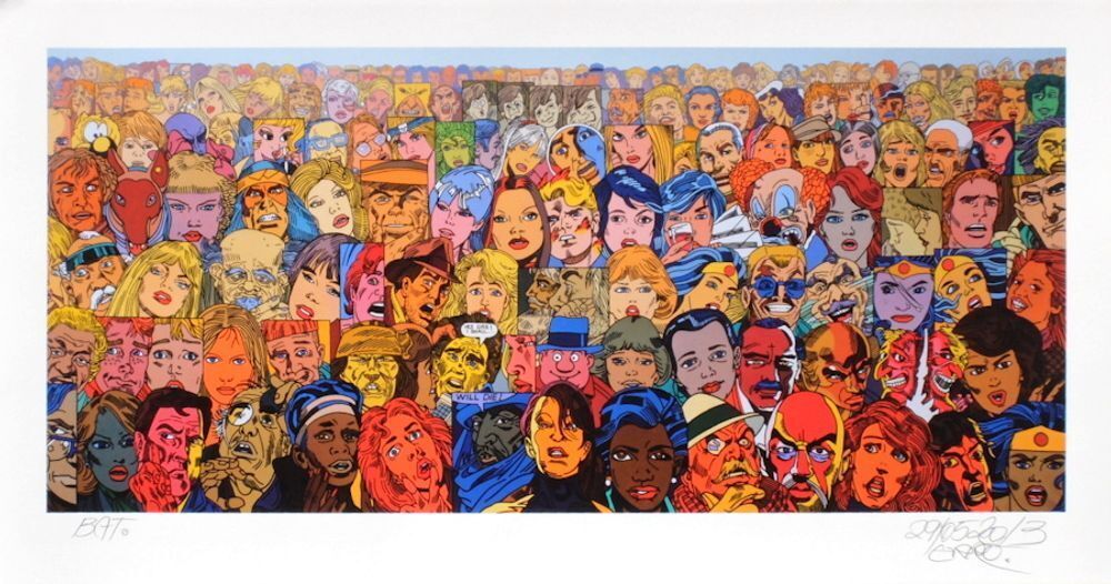 Gudmundur Erro Gesigneerde Archival Pigment Print Facescape 2013