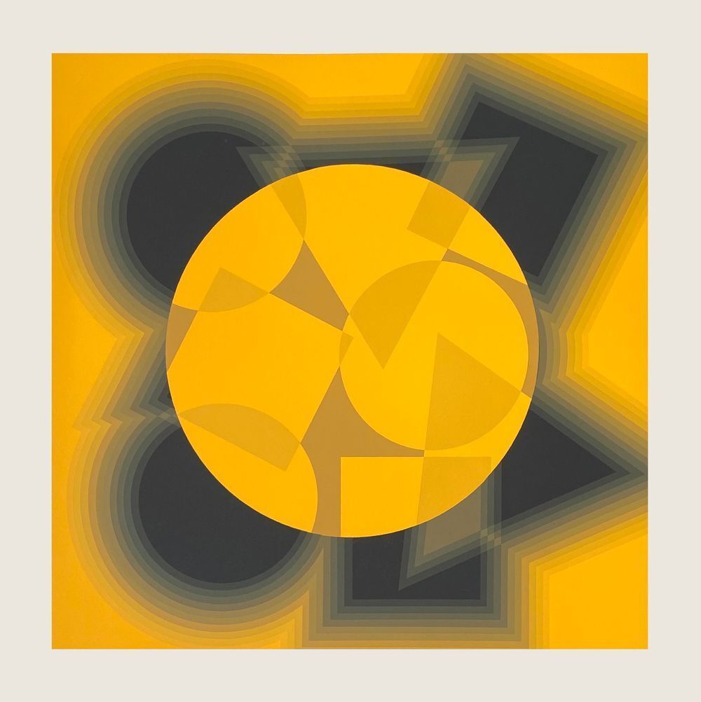 Patrice Allart Sérigraphie Composition Cinétique II 1974