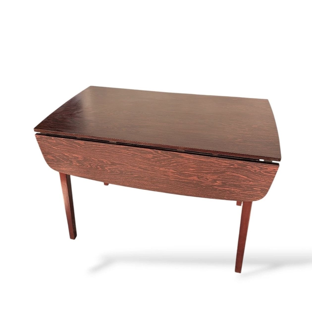 photo for sale Mid Century Schreiber Rosewood Effect Formica Drop Leaf Dining Table