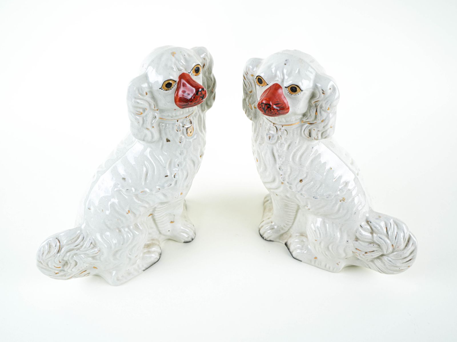 photo furniture Ceramic Mantelpiece Figurines – Spaniels, Staffordshire Style, Made In England