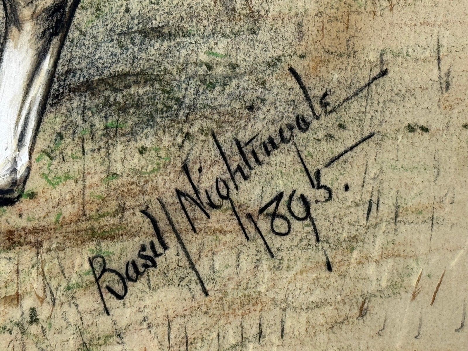 Groot 19e-eeuws jagerschilderij met de Quorn Hunt, Tom Firr te paard, gesigneerd Basil Nightingale photo buy