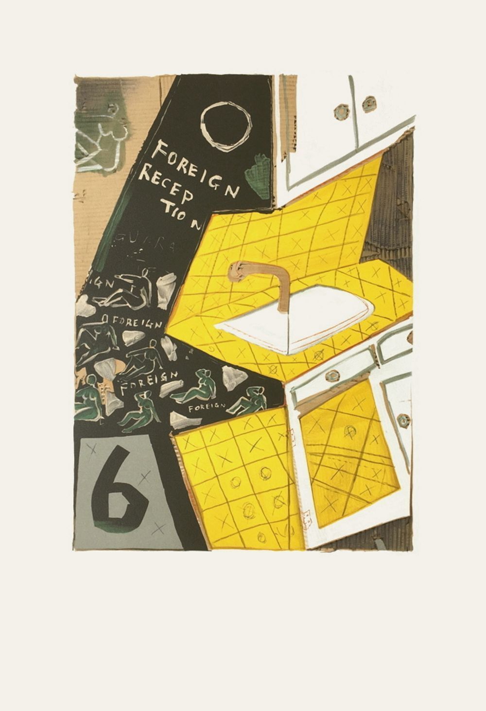 Katsuhiko Hibino Lithographie Foreign Reception (Avl) 1986