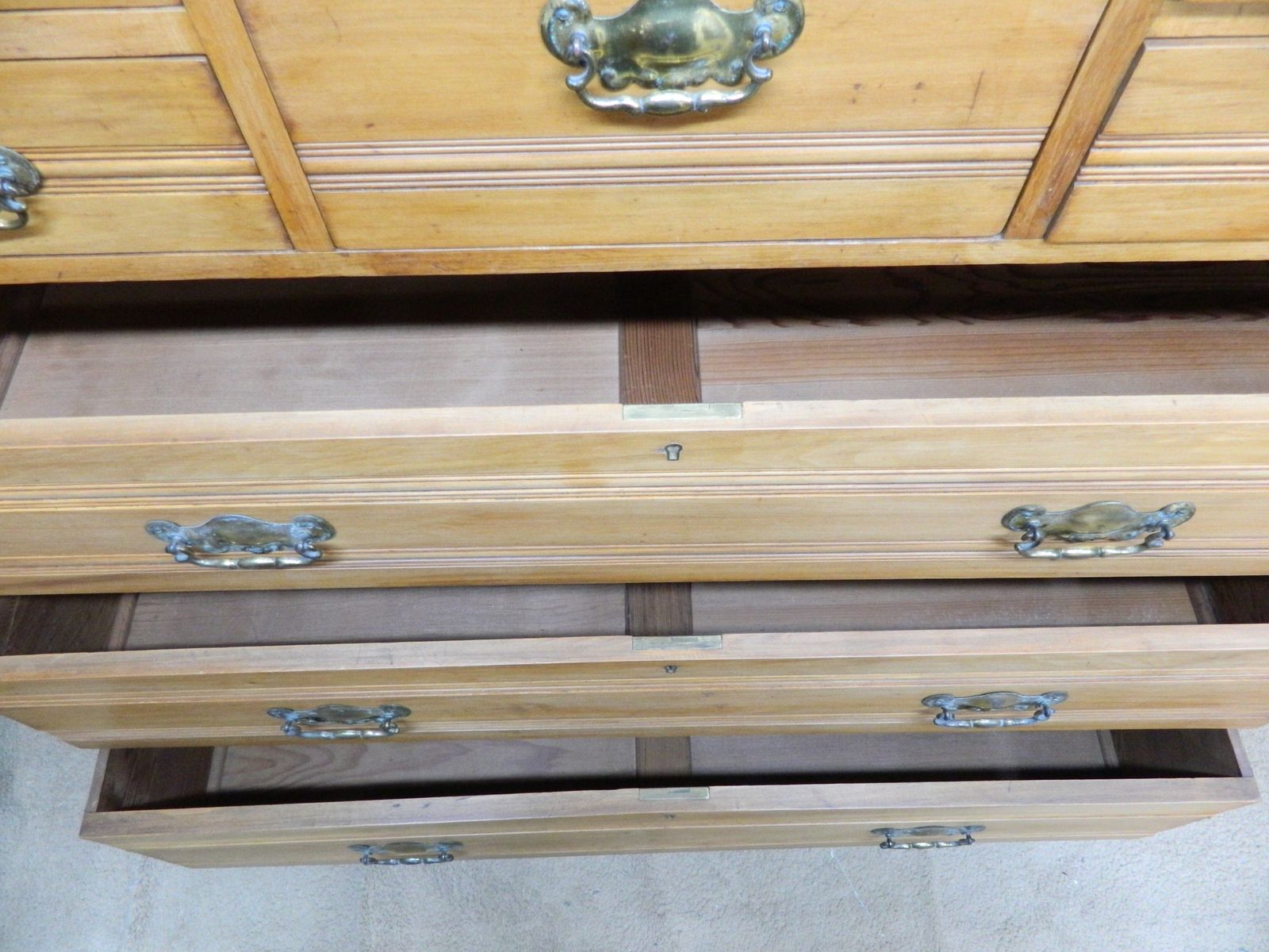 photo for sale Edwardian Satin Walnut Large Chest Of Drawers
