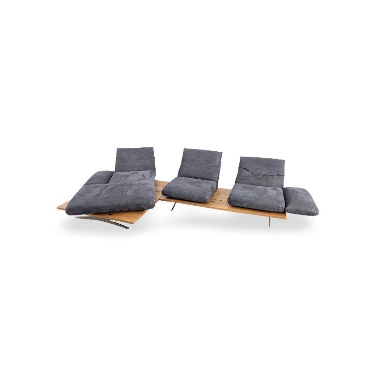photo for sale Original Koinor Schwof Corner Sofa, Designer Couch Bison 69, Blue Leather