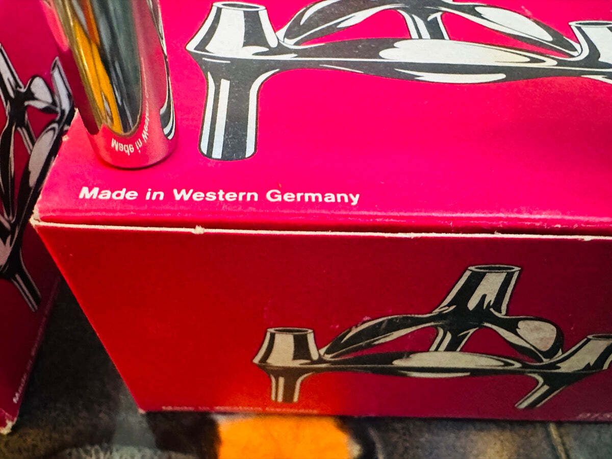 photo buy 1960s Bmf Stoffi & Nagel Chrome Modular Candle Holder Inc Box