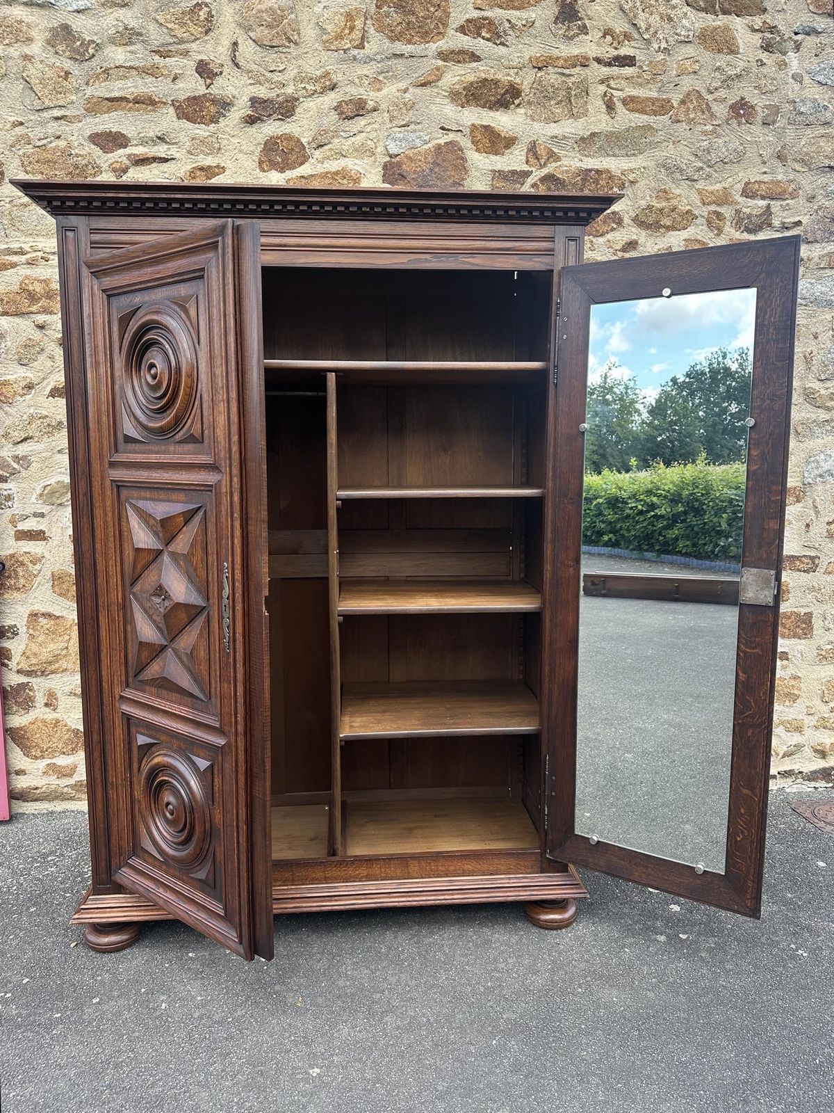 photo for sale Antique French Bedroom Suite   Bed, Armoire, Bedside Tables