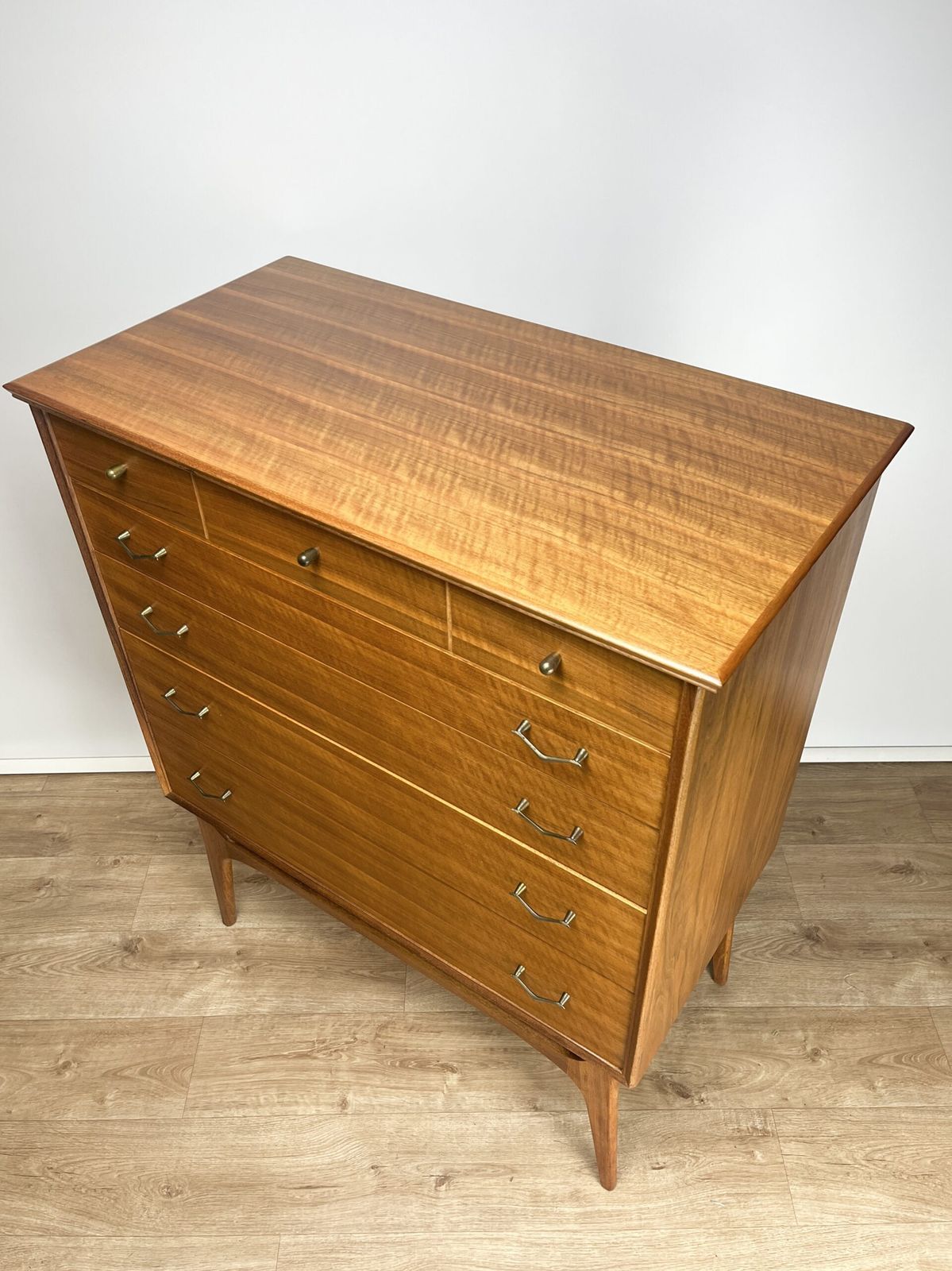 640.0 Alfred Cox Chest Of Drawers In French Walnut British 1950s photo