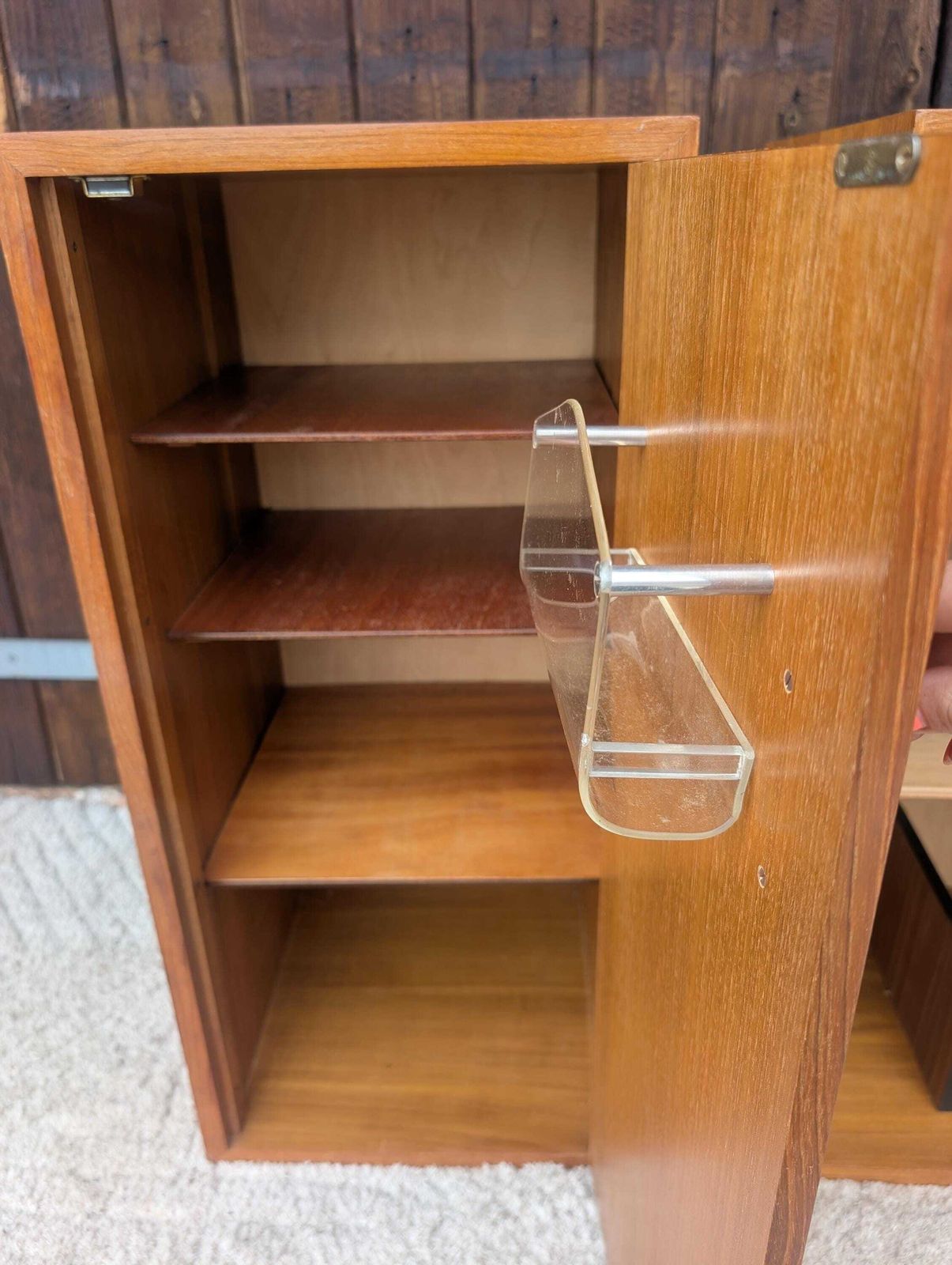 photo buy Pair Of Mid Century Teak Retro Mismatched Cupboards / Filing Cabinets