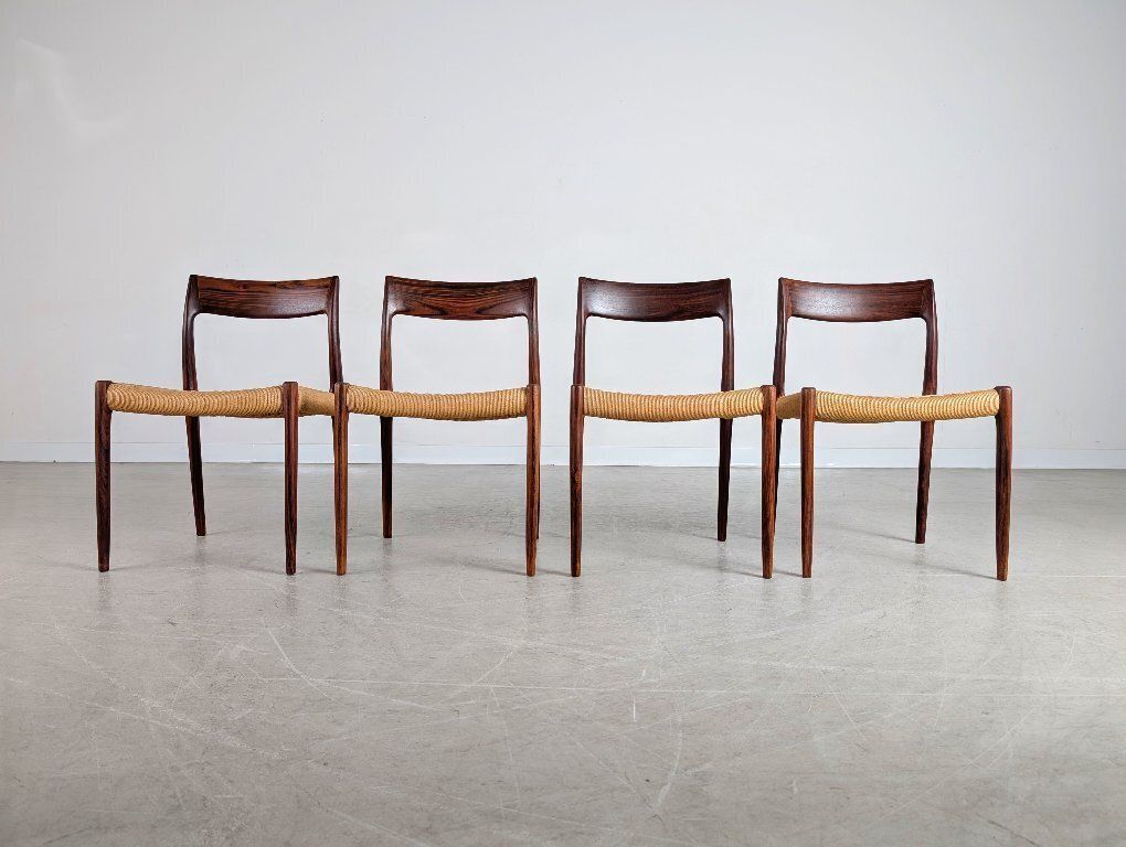 Set van 4 stoelen JL Mollers Model 75 Niels Otto Møller Palissander photo for sale
