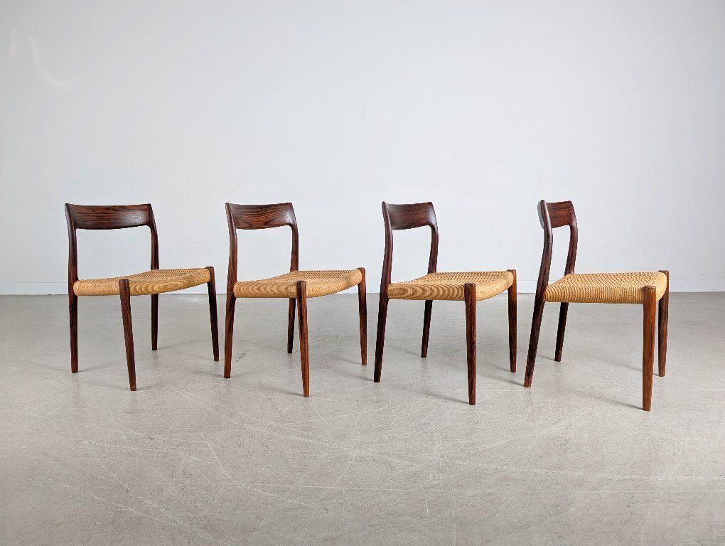 Set van 4 stoelen JL Mollers Model 75 Niels Otto Møller Palissander photo Meubels