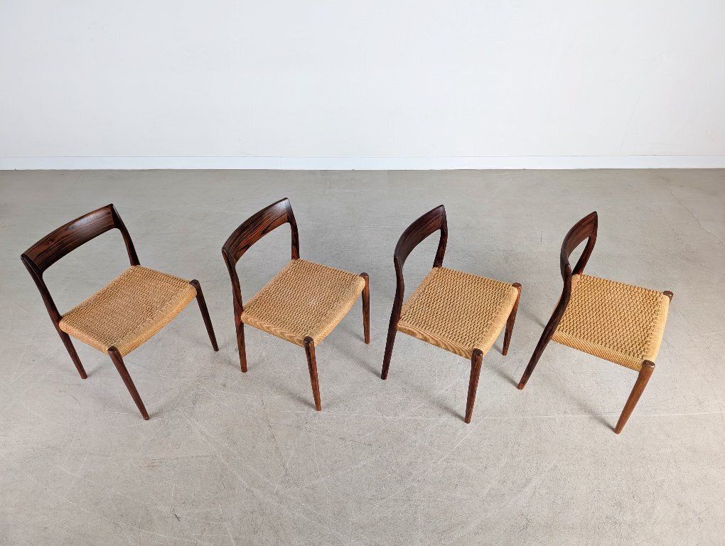 Set van 4 stoelen JL Mollers Model 75 Niels Otto Møller Palissander photo 3075.0