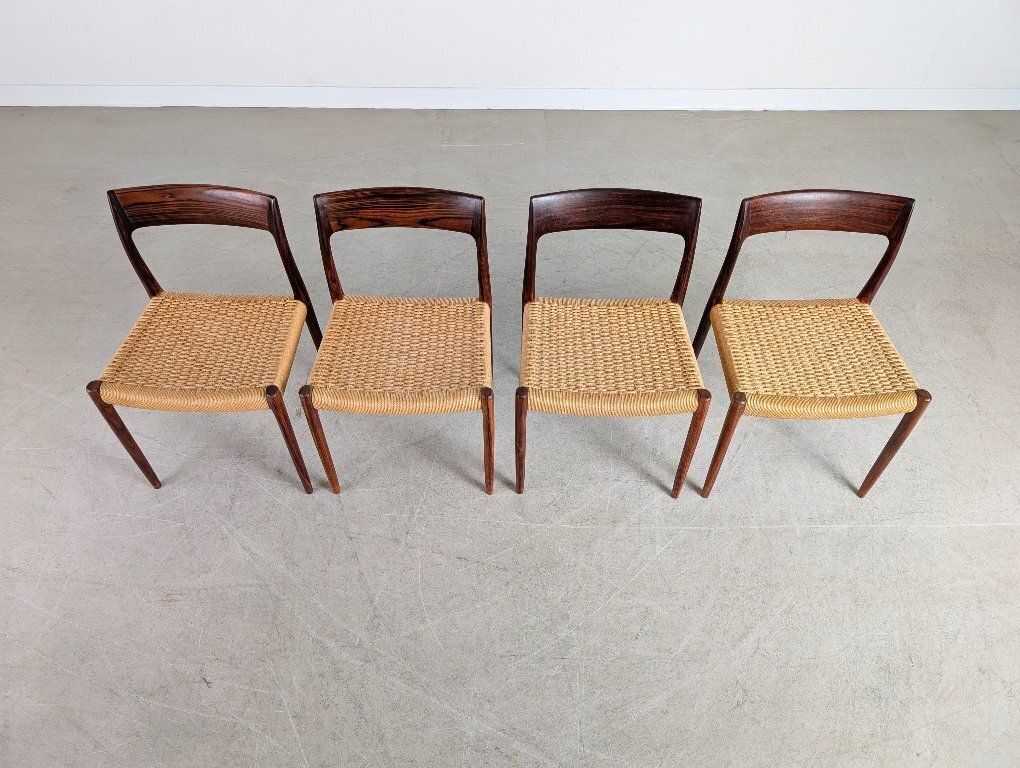 Set Of 4 Chairs Jl Mollers Model 75 Niels Otto Møller Rosewood photo vinterior