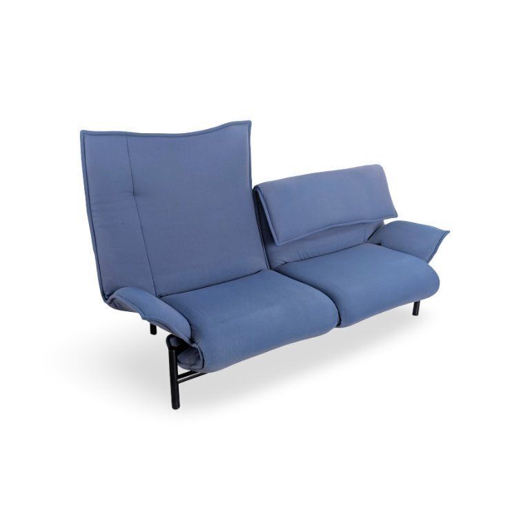 Cassina Veranda Sofa Design Couch Vico Magistretti Fabric Blue photo buy