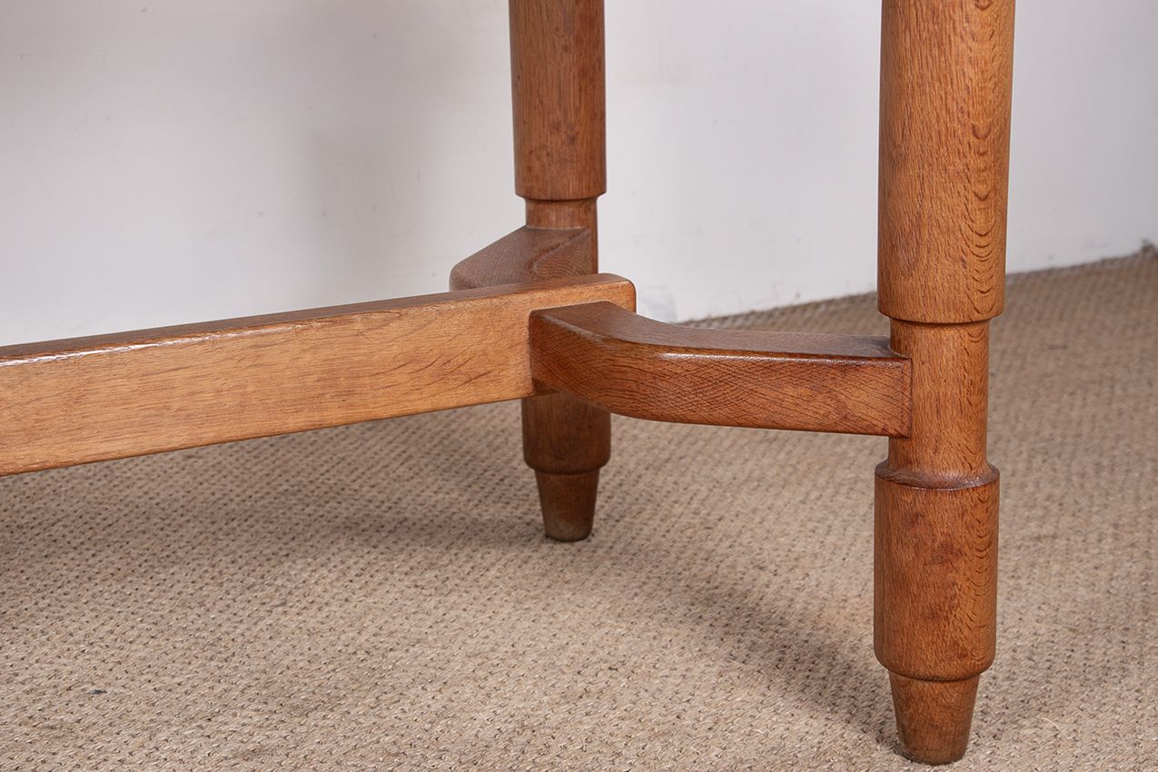 Grande table à manger extensible, 320 cm, en chêne, par Guillerme et Chambron pour Votre Maison, 1960. photo 9000.0