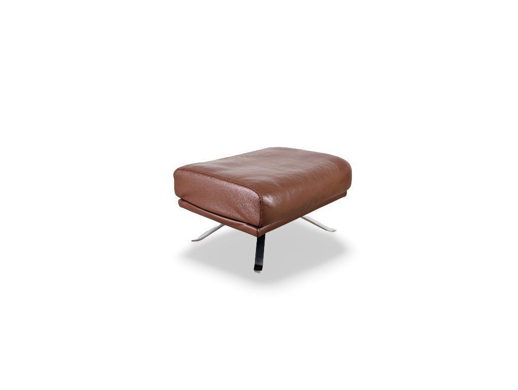 Rolf Benz Hocker In Bruin Leer, Designer Voetenbank photo for sale