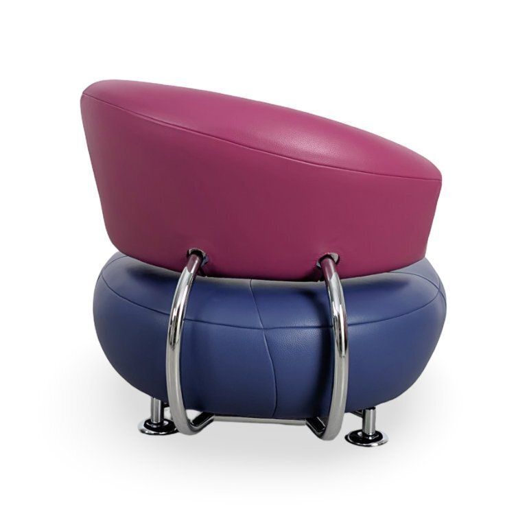 1x Chaise Longue Leolux Kikki Lounger Chaise Longue Leer Roze Blauw photo 2211.0