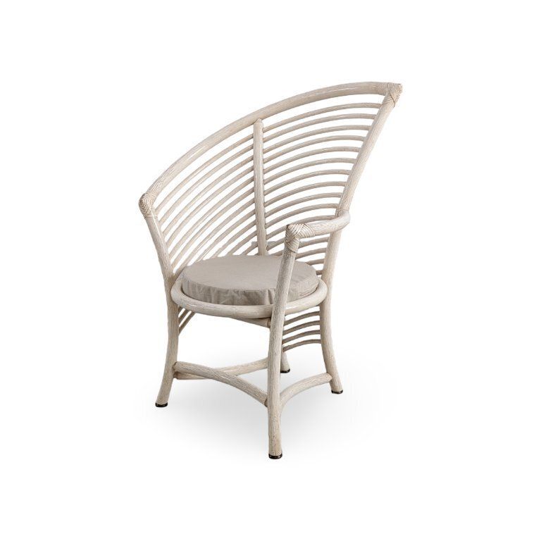 Lot de 4 chaises en osier Atelier Schütz, chaise de designer 1970, bambou photo buy