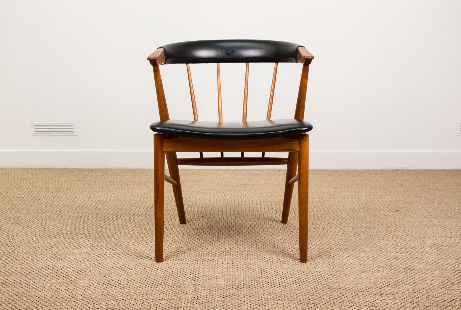 Fauteuils danois en teck et skaï Sibast, par Helge Sibast pour Sibast, 1955. photo furniture