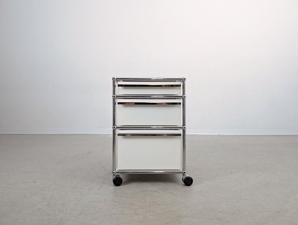 7x Usm Haller Rolling Container Office Cabinet Design White Fritz Trolley photo furniture