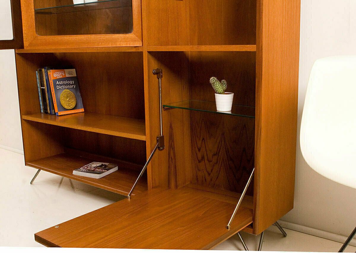 Vintage G Plan Mid Century Retro Teak Glass Display Drinks Cabinet Shelves photo 320.0
