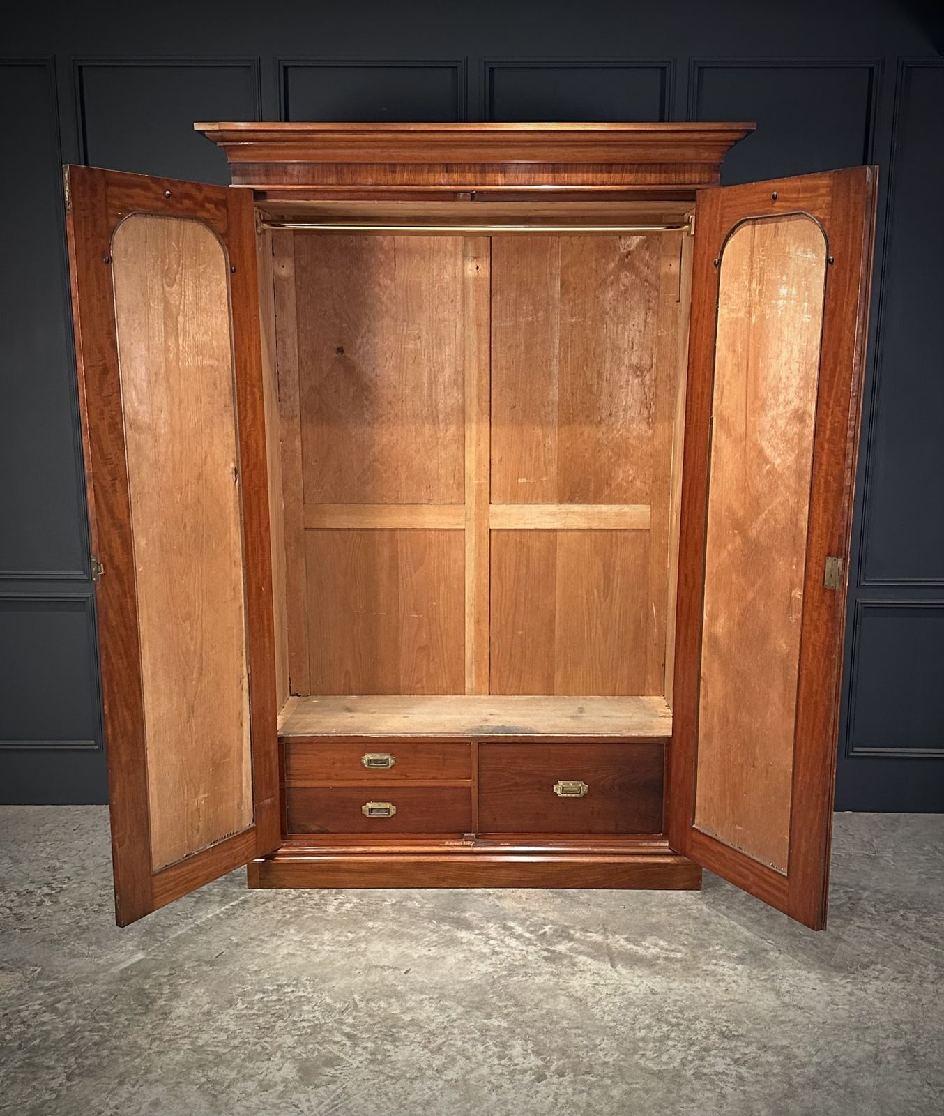 Victorian Mahogany Double Wardrobe photo for sale