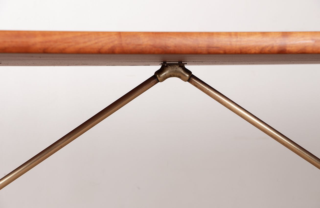 photo vinterior Danish Dining Table In Solid Teak And Beech And Brass, Model At 303 By Hans Wegner For Andreas Tuck 1960.
