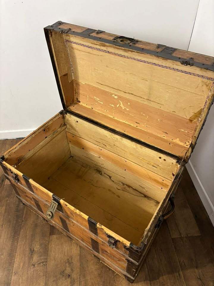 Victorian Domed Steamer Trunk, 1800s photo for sale