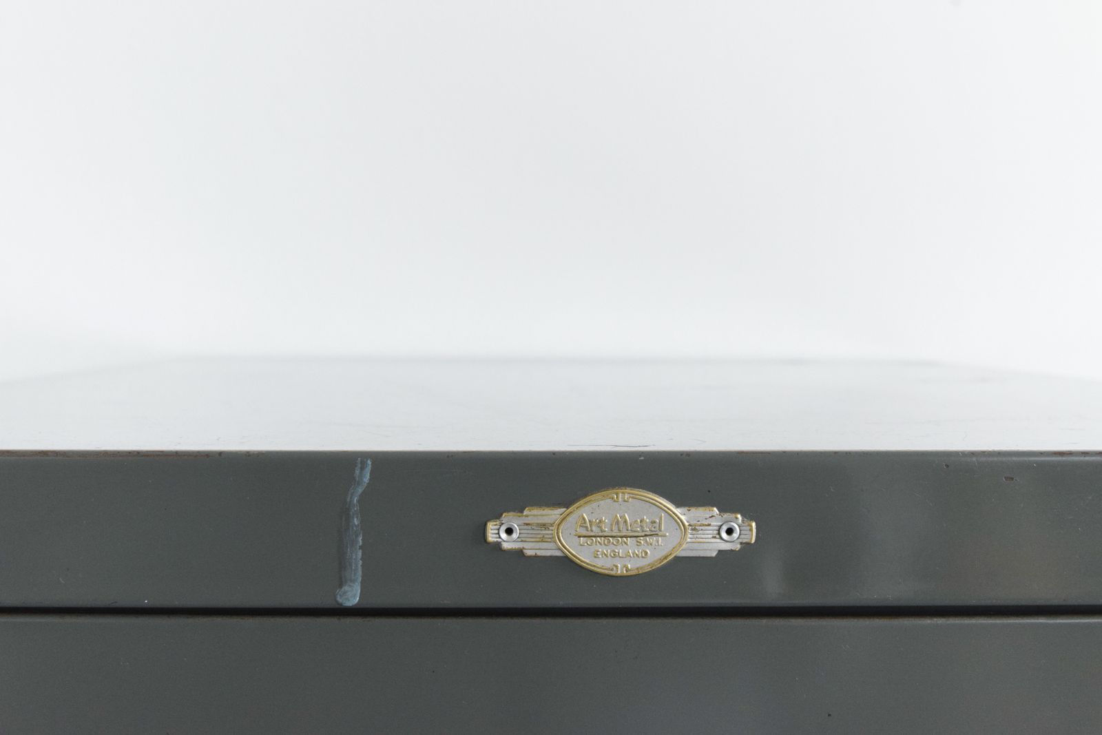 Vintage Grey Metal Filing Cabinet By Art Metal photo for sale